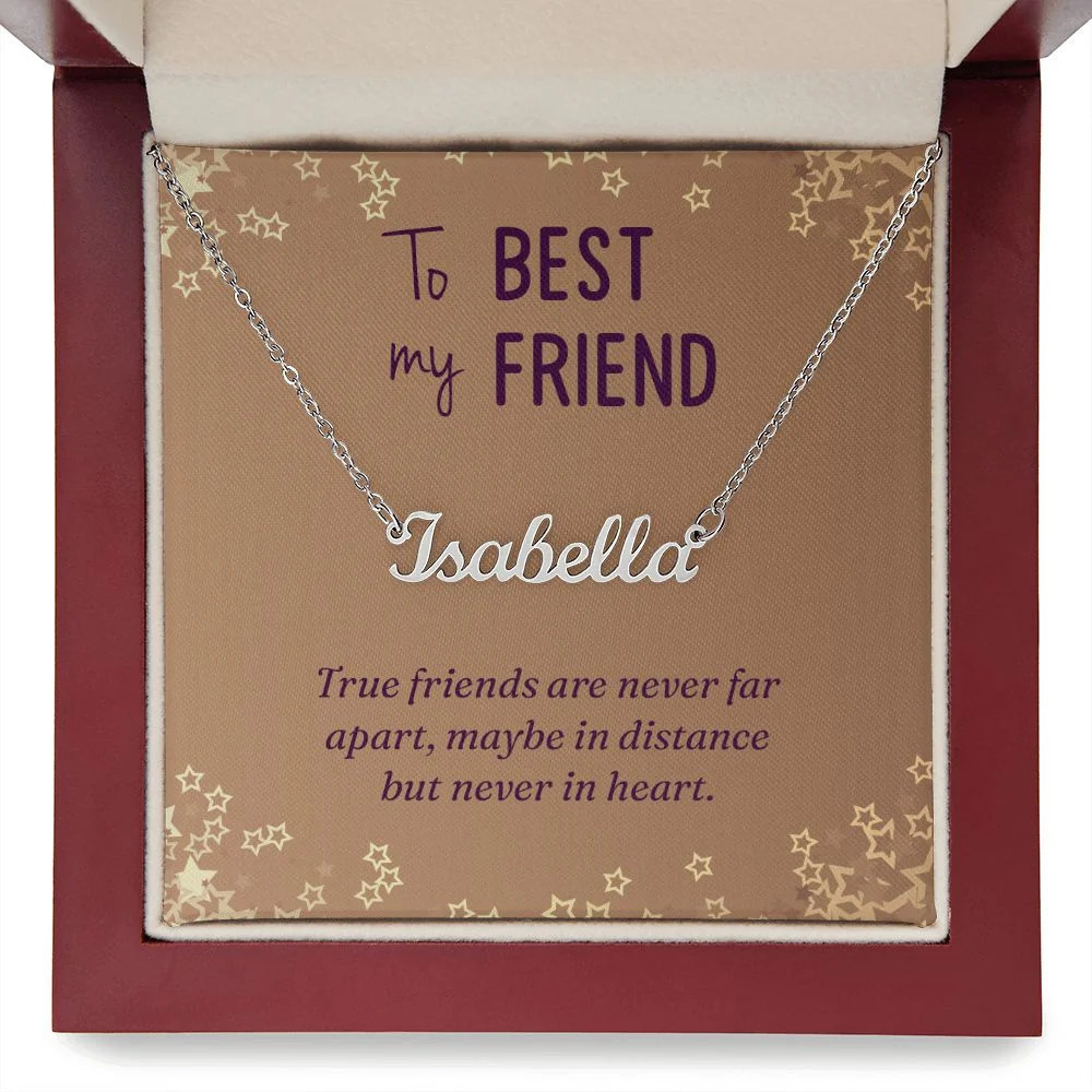 To My Best Friend True Friends Personalized Name Necklace Stainless Steel Custom
